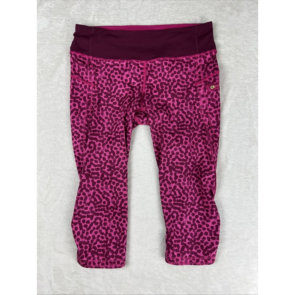 Lululemon Capri Run Size 8 Top Speed Crop Ace Spot Jewelled Magenta Purple